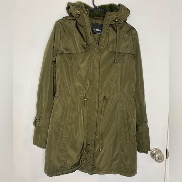 Sam Edelman Jackets & Blazers - Sam Edelman Faux Fur Lined Water Repellent Hooded Raincoat